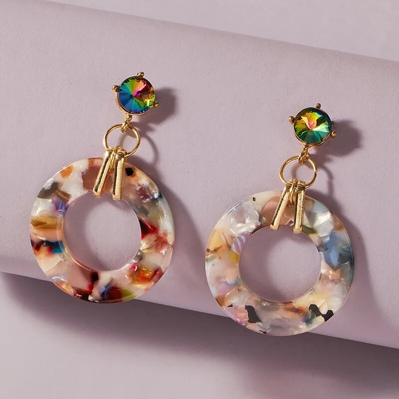 Fashion Jewelry Korean Earrings for Women Acrylic Dangle Earrings Wedding Party Gifts Dangle Drop Earrings