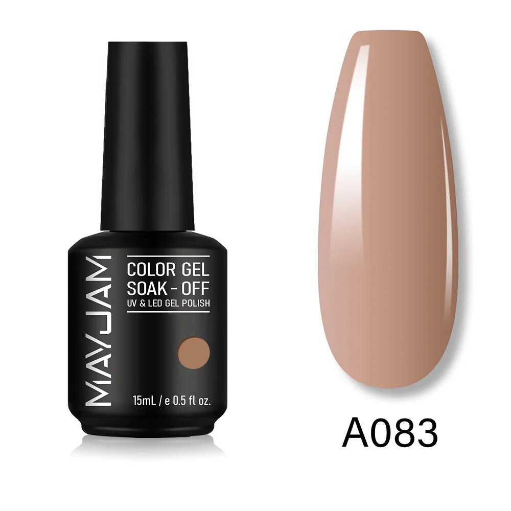 MAYJAM 15ml Base and Top Coat Gel Polish for Nails Soak Off Long Lasting UV LED Pure Solid Colors Gel Varnish 2023 New Products