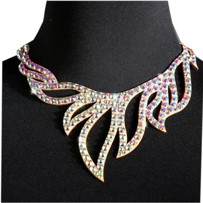 Belly Dance Gypsy Jewelry Accessories Shine Rhinestone Necklace Bikini Belt For Women And Girls Bling Bling Stage Show Costume