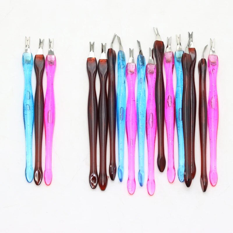 5/10 Pcs Dead Skin Deep V Fork Head Stainless Steel Manicure Products Nail Foot Care Tools to Repair Nails Edge Exfoliation Push