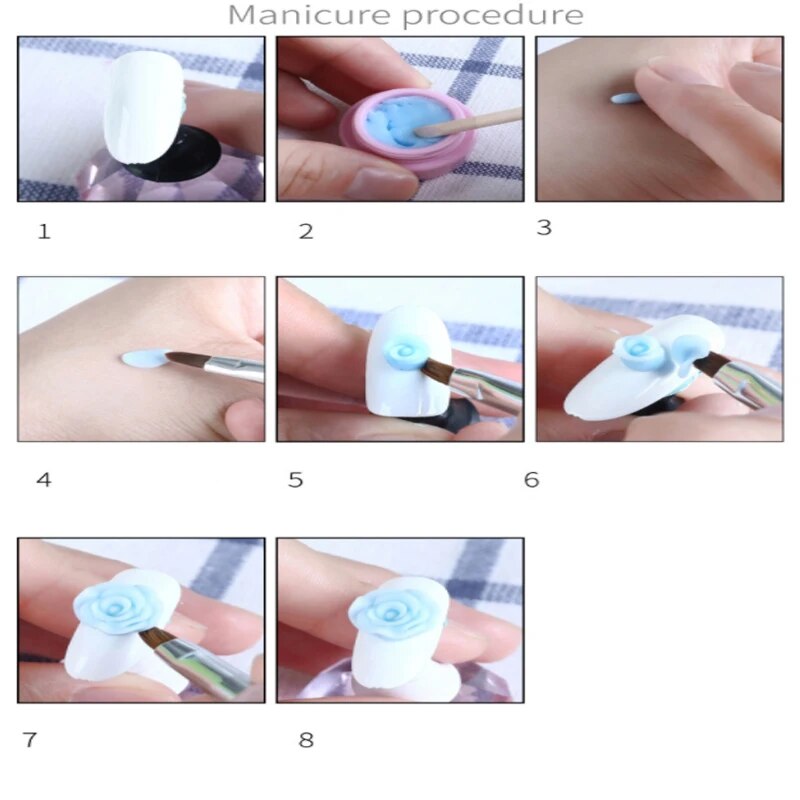4D Clay Gel For Nail Sculpting Carving Gel Nail Art Manicure Products Professionals Accessories Glue White 5g Plasticine Supplie