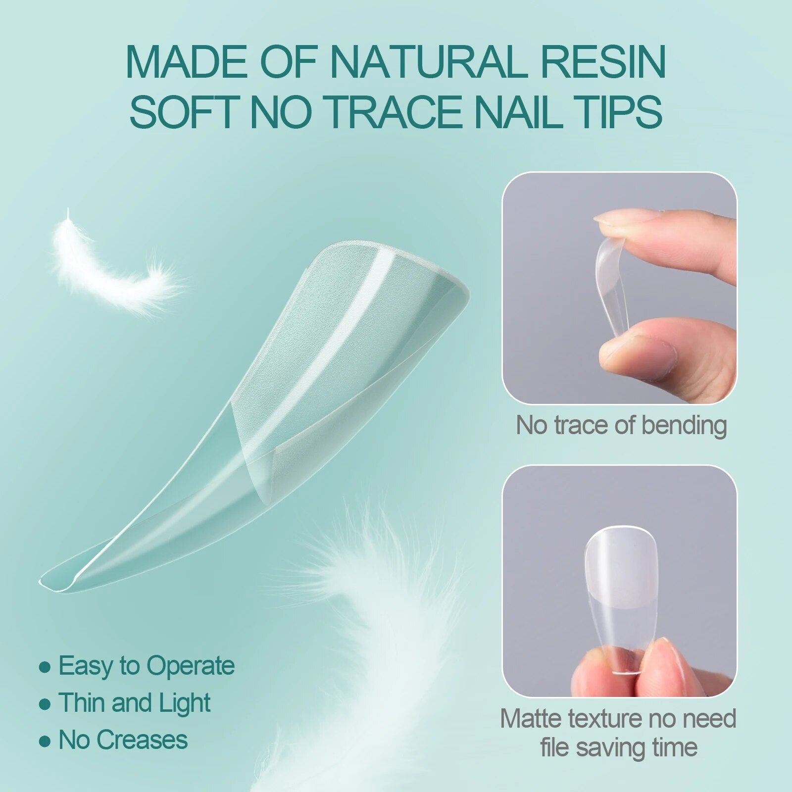 NAILPOP Nail Set with UV LED Lamp for Nails Extension Nail Tips with Glue Soft Gel Nail Kit for Beginners Manicure Products