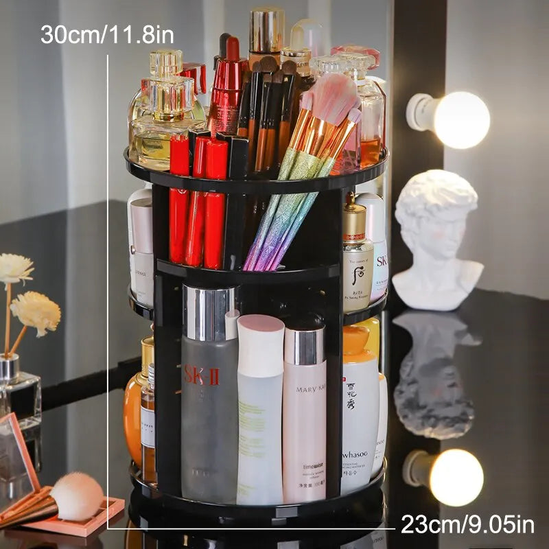 Cosmetics Storage Box Nail Display Stand Rotating Cosmetics Storage Box Lipstick Skin Care Products Finishing Shelf Nail Tool Bo