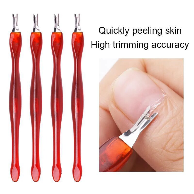 5/10 Pcs Dead Skin Deep V Fork Head Stainless Steel Manicure Products Nail Foot Care Tools to Repair Nails Edge Exfoliation Push