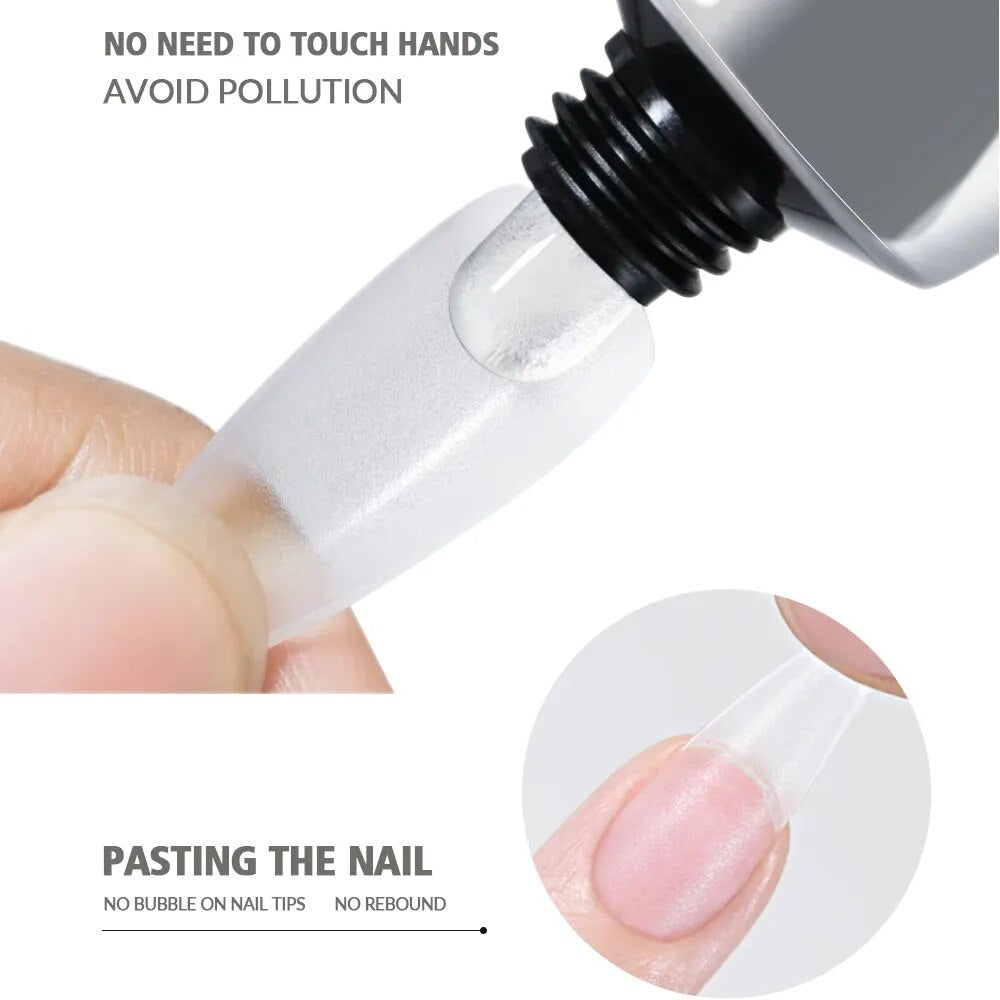 Nailpop Pro Soft Nail Tips Gel Glue 20g Adhesive Fake Nails Long Lasting Soak Off UV Gel Nail Polish Manicure Products for Nails