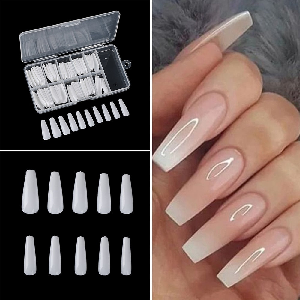 Full Cover Fake Nail Artificial Press on Long