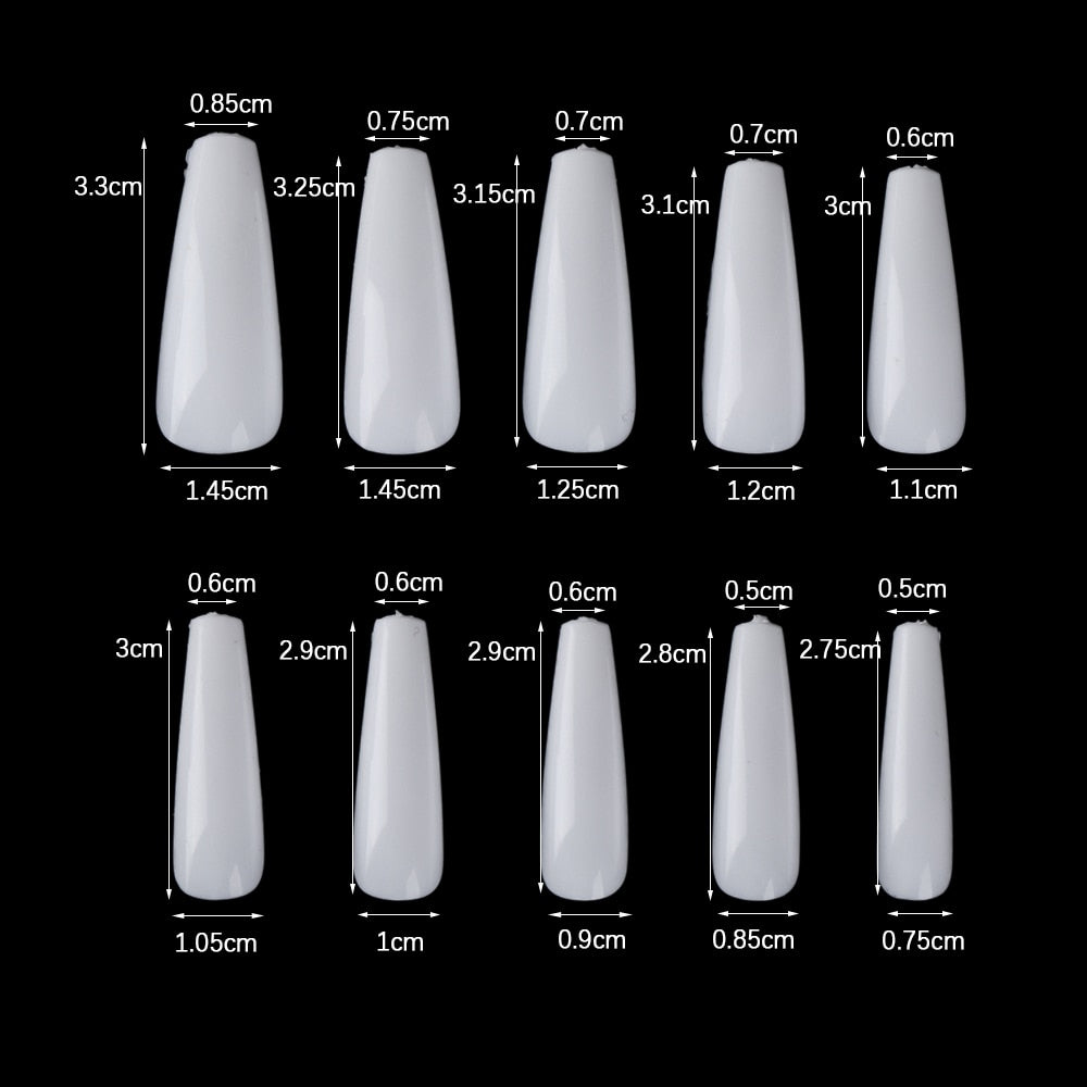 Full Cover Fake Nail Artificial Press on Long