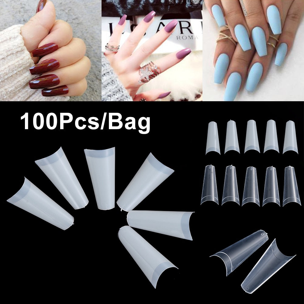 Full Cover Fake Nail Artificial Press on Long