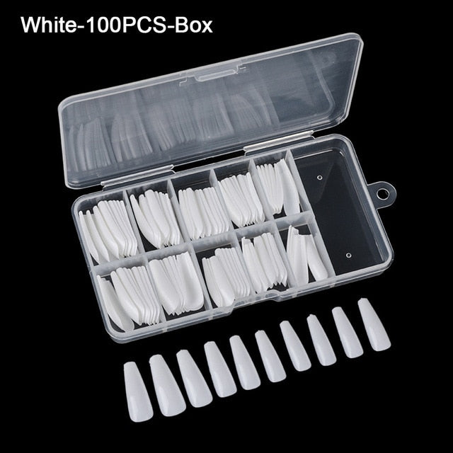 Full Cover Fake Nail Artificial Press on Long