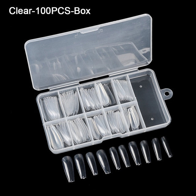 Full Cover Fake Nail Artificial Press on Long