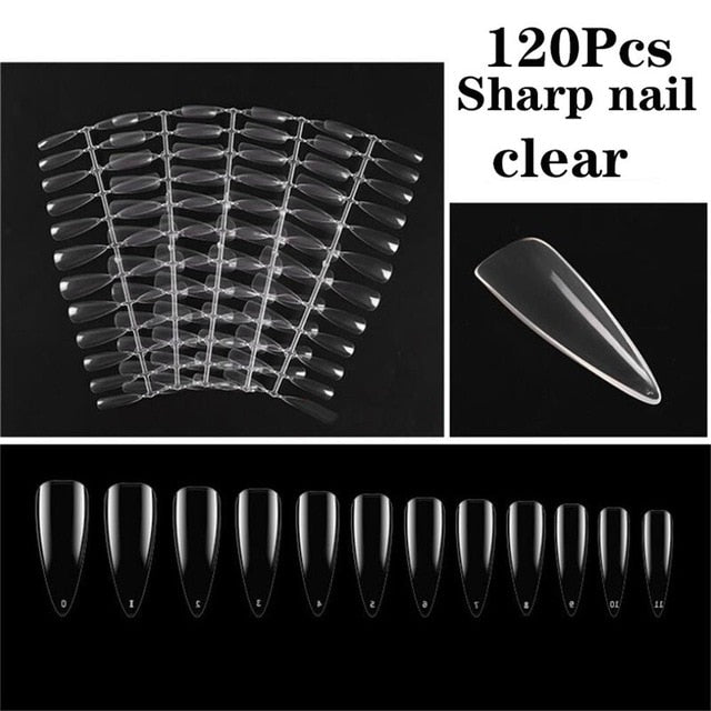 Full Cover Fake Nail Artificial Press on Long
