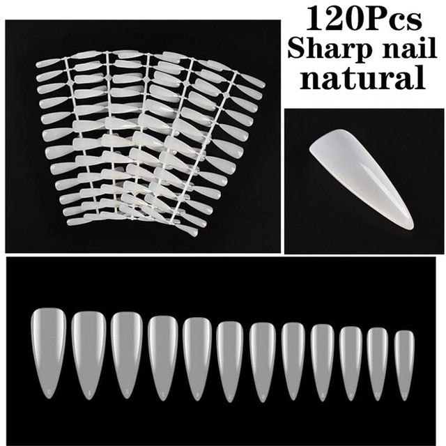 Full Cover Fake Nail Artificial Press on Long