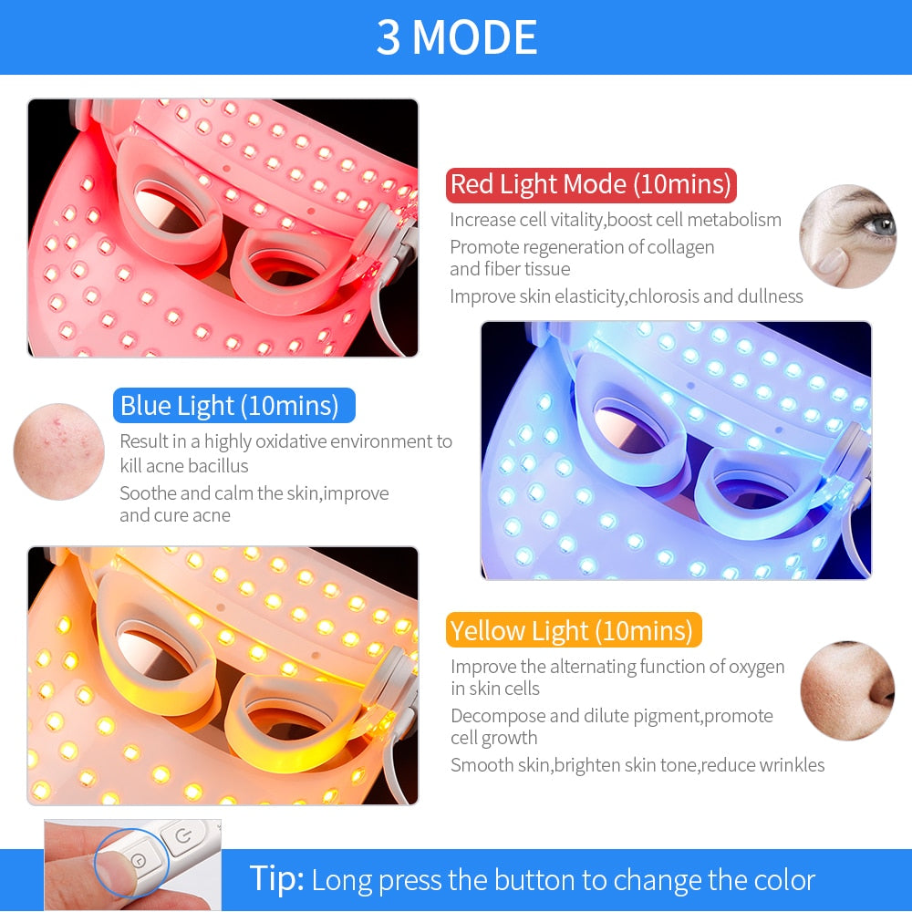 USB Facial LED Mask Beauty Device