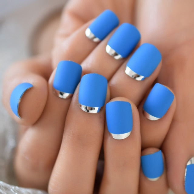 Shiny Punk Style Metallic False Nails