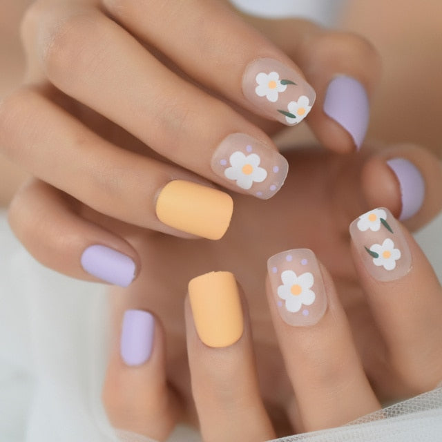 Shiny Punk Style Metallic False Nails