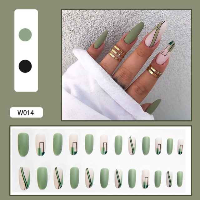Butterfly Rhinestone Ballerina False Nails