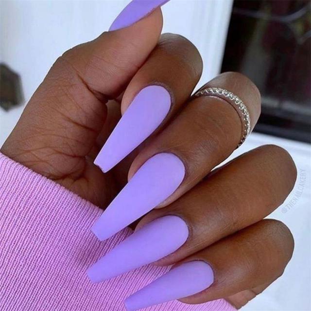 Wavy lines Detachable Long Ballerina False Nails