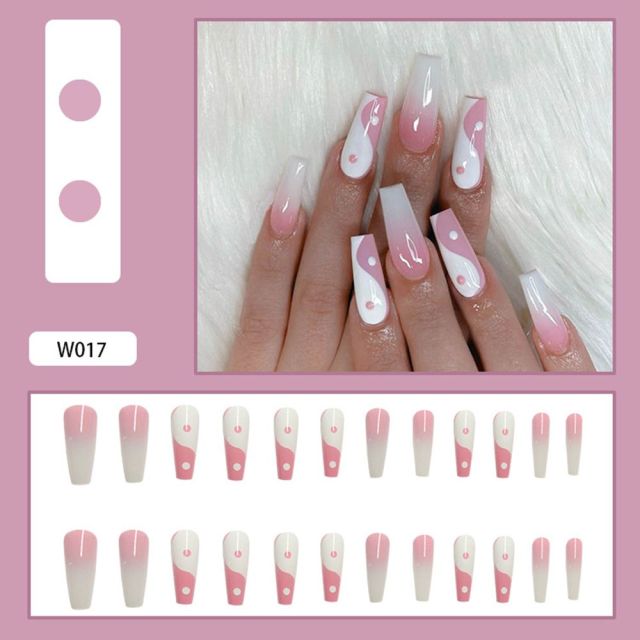 Butterfly Rhinestone Ballerina False Nails
