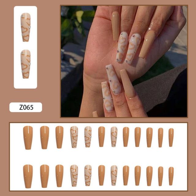 Butterfly Rhinestone Ballerina False Nails