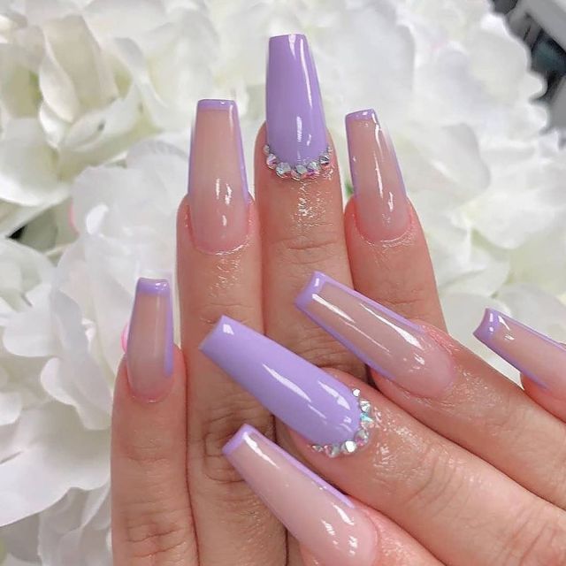 Wavy lines Detachable Long Ballerina False Nails