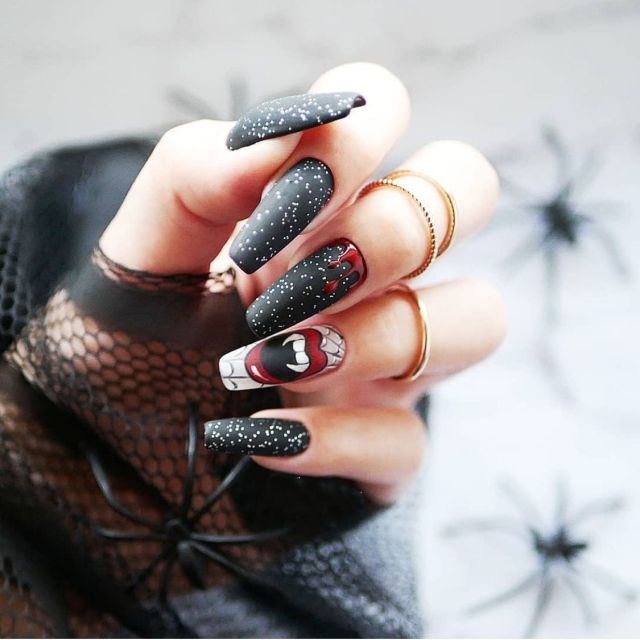 Wavy lines Detachable Long Ballerina False Nails