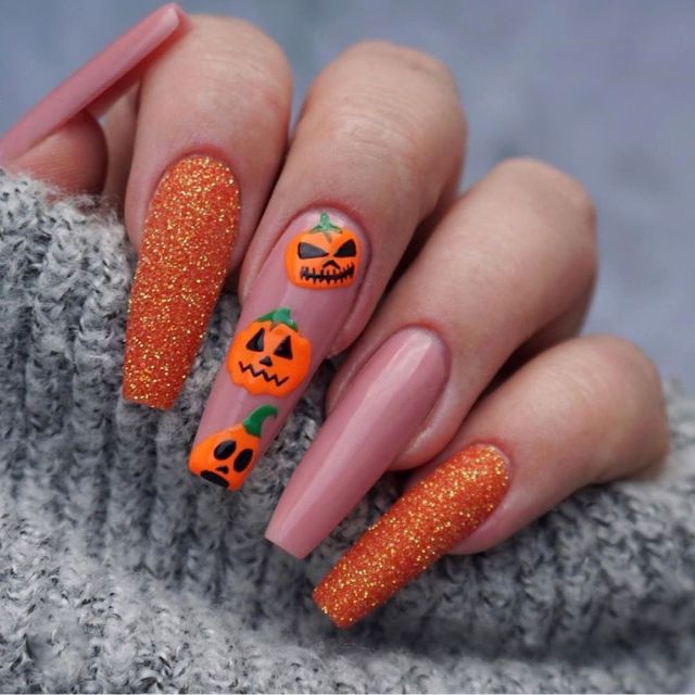 Wavy lines Detachable Long Ballerina False Nails