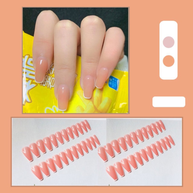 Butterfly Rhinestone Ballerina False Nails