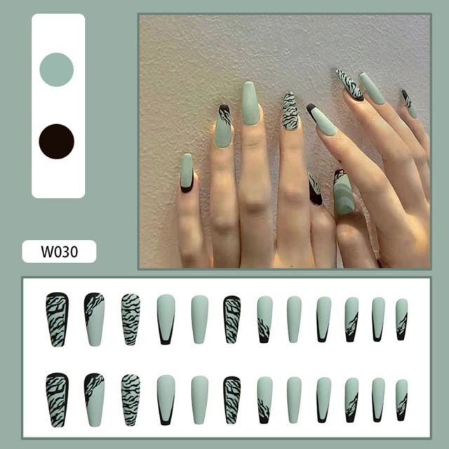 Butterfly Rhinestone Ballerina False Nails