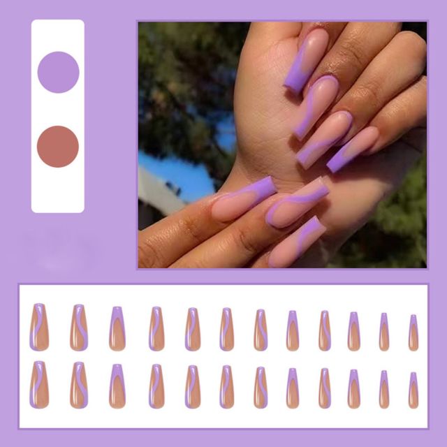 Butterfly Rhinestone Ballerina False Nails
