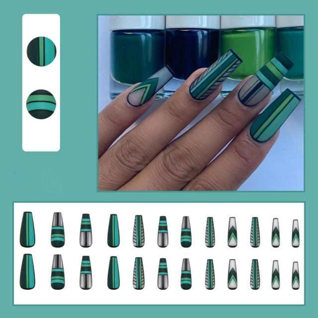 Butterfly Rhinestone Ballerina False Nails
