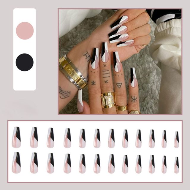 Butterfly Rhinestone Ballerina False Nails