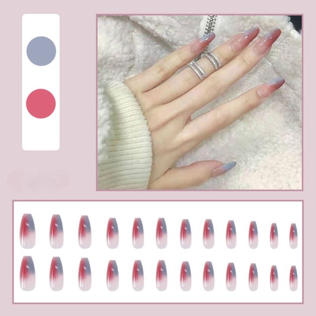 Butterfly Rhinestone Ballerina False Nails