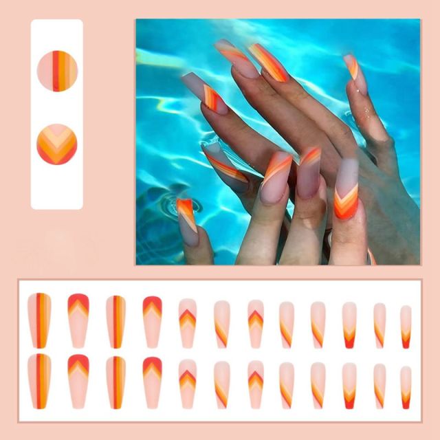 Butterfly Rhinestone Ballerina False Nails