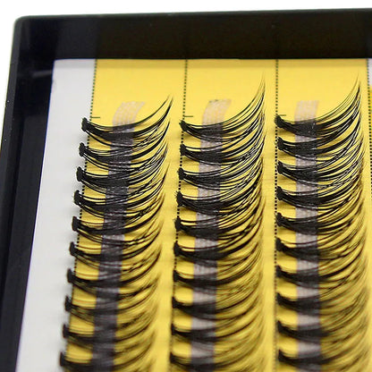 Kimcci 60 Bundles Mink Eyelash Extension Natural 3D Russian Volume Faux Eyelashes Individual 20D Cluster Lashes Makeup Cilia