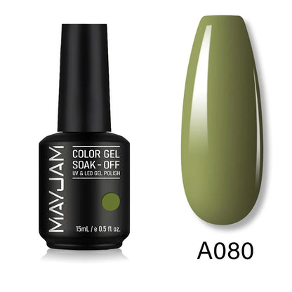 MAYJAM 15ml Base and Top Coat Gel Polish for Nails Soak Off Long Lasting UV LED Pure Solid Colors Gel Varnish 2023 New Products