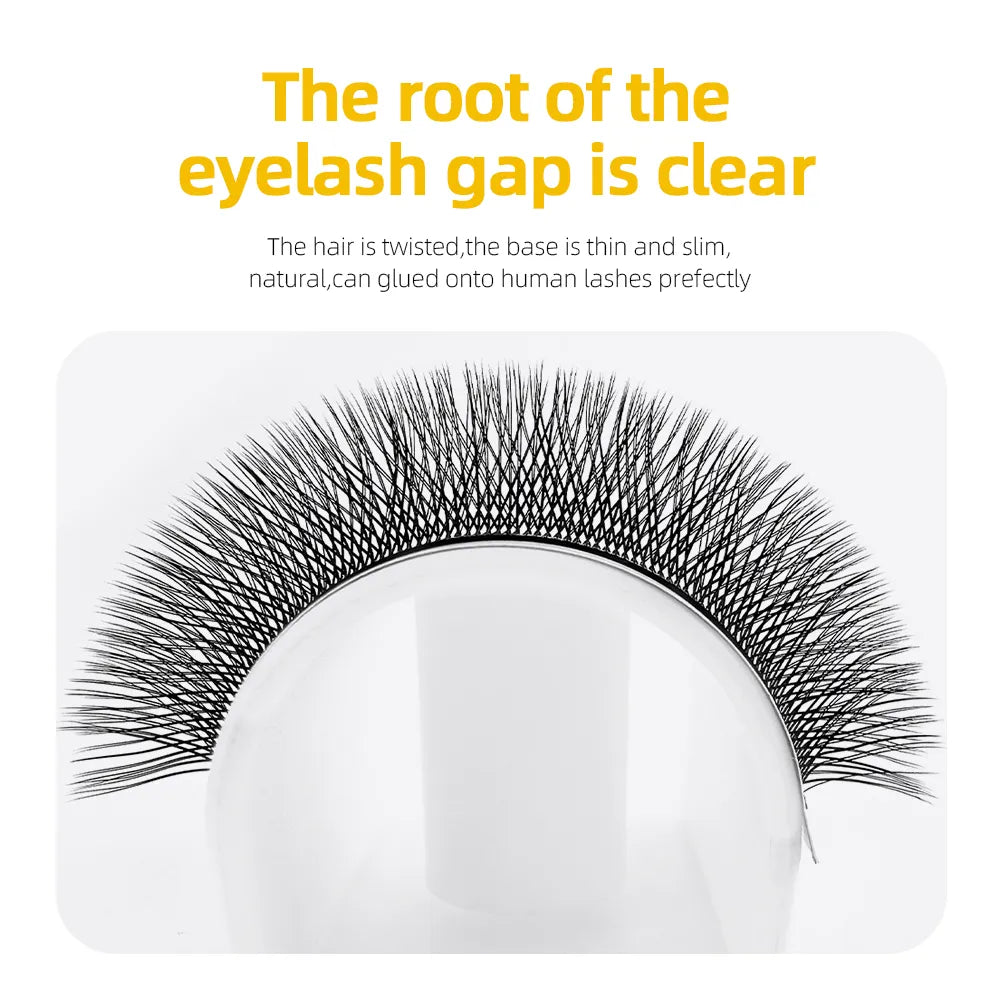 MASSCAKU W Shape 3D 4D 5D Premade Volume Easy Fans Nature Soft Light Individual Lashes Clover Bloom False Eyelashes Extension
