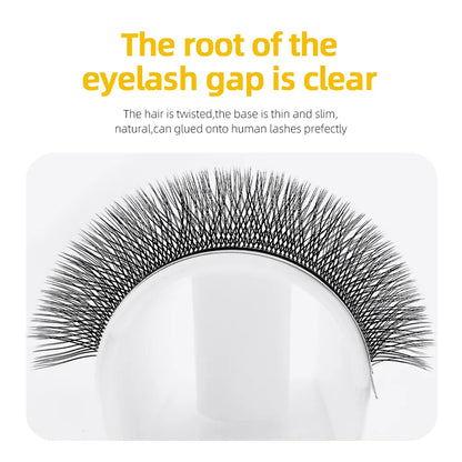 MASSCAKU W Shape 3D 4D 5D Premade Volume Easy Fans Nature Soft Light Individual Lashes Clover Bloom False Eyelashes Extension