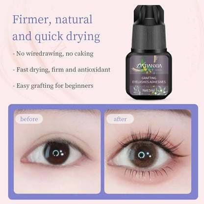 Waterproof Eyelashes Extension Glue Long Lasting Grafting Lashes Glue Quick Drying Adhesive Black Glue No Irritant Makeup Tools