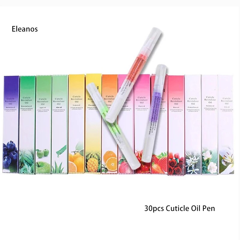 30PCS/15PCS Cuticle Oil Pen Nail Nutrition 15 Smells Nail Treatment Revitalizer Soften Nourish Manicure Nail Care Product Set