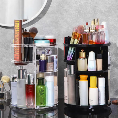 Cosmetics Storage Box Nail Display Stand Rotating Cosmetics Storage Box Lipstick Skin Care Products Finishing Shelf Nail Tool Bo