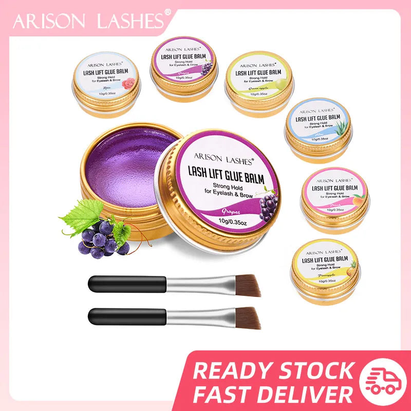 Arison 10g Lash Lifting Glue Wax Eyelash Extension Non Irritation Strong Fixer Vegan Eyebrow for Lash Lifting Glue Balm