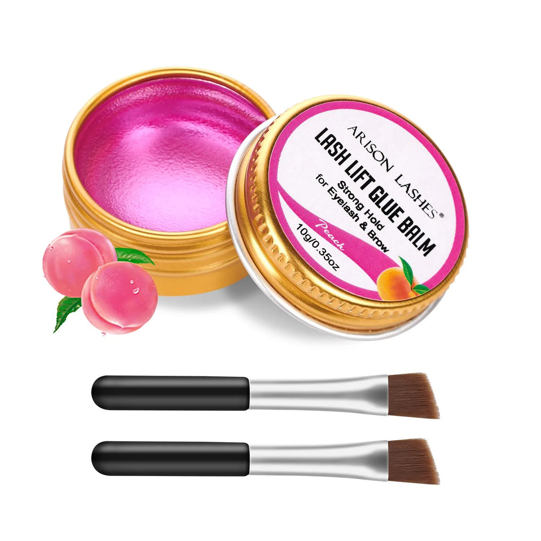 ARISON 15g Korea Eyelash Glue for Lash Lifting Eyebrow Fixed Wax Non Irritation Strong Fixer Vegan Quick Drying with Small Brush