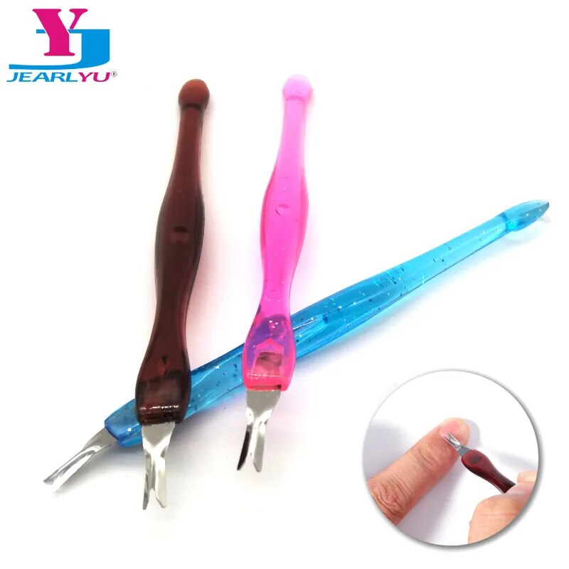 5/10 Pcs Dead Skin Deep V Fork Head Stainless Steel Manicure Products Nail Foot Care Tools to Repair Nails Edge Exfoliation Push