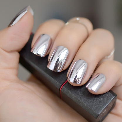 Shiny Punk Style Metallic False Nails