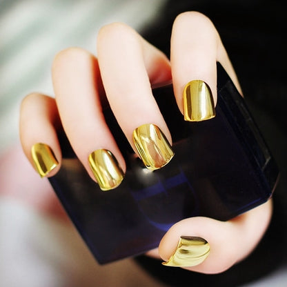 Shiny Punk Style Metallic False Nails