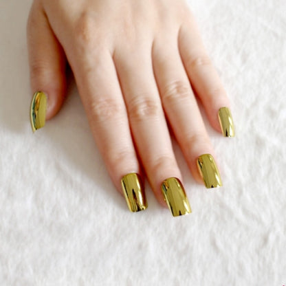 Shiny Punk Style Metallic False Nails