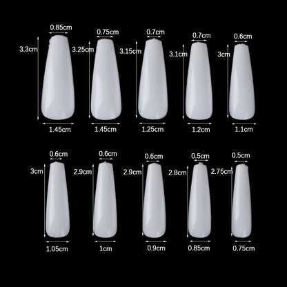 Full Cover Fake Nail Artificial Press on Long