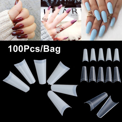Full Cover Fake Nail Artificial Press on Long