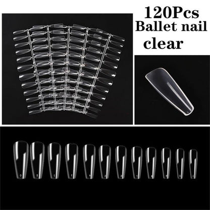 Full Cover Fake Nail Artificial Press on Long