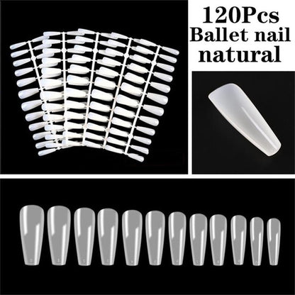 Full Cover Fake Nail Artificial Press on Long